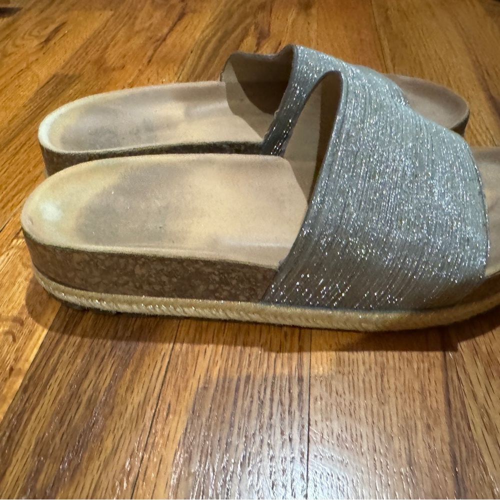 Women's Glitter Slide Sandals size 7